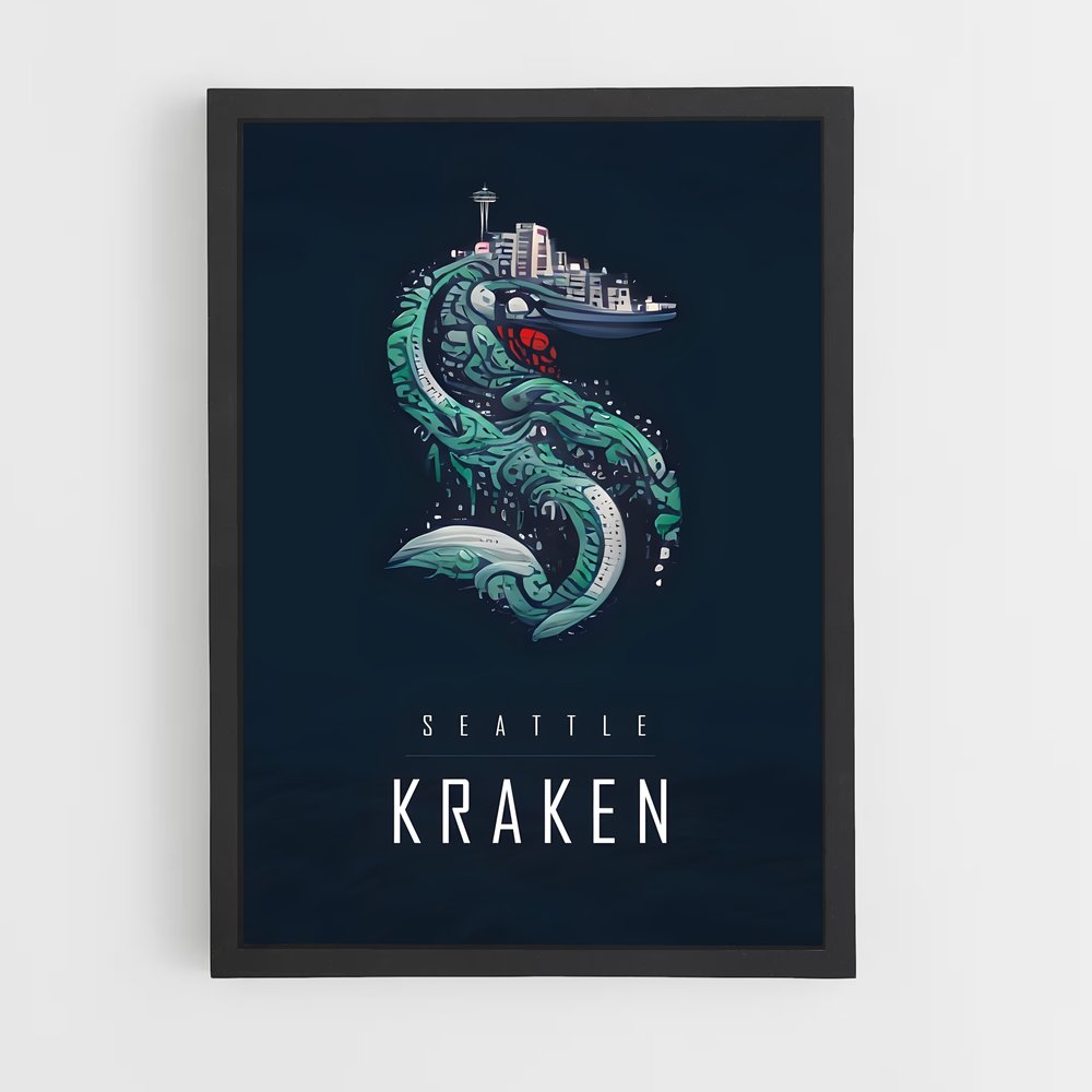 Poster Kraken Rising – affiche Hockey sur glace (vue 2)